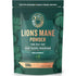 Pouch of Wise Shrooms Lion's Mane Powder, 100g, featuring text 'From fruit body, adaptogenic mushroom, unflavoured, vegan'.