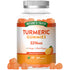 Turmeric Gummies 3216MG with ginger and black pepper in natural orange flavor; includes 60 vegan gummies.