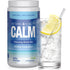 Natural Vitality Calm Relaxing Drink Mix, Unflavoured, 400g, 100 Servings, 350mg Magnesium, shown on hand scale.