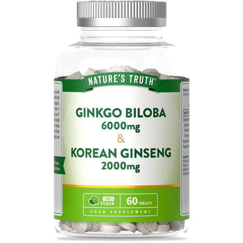 Ginkgo Biloba 6000mg and Ginseng 2000mg