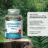 A bottle of Ashwagandha 1200mg vegan gummies, 60 count, natural raspberry flavor.