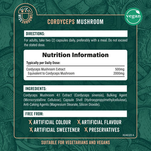 Wiseshrooms Cordyceps Mushroom 2000mg