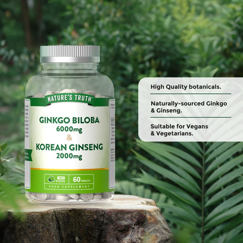 Ginkgo Biloba 6000mg and Ginseng 2000mg