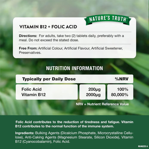 Vitamin B12 2000ug with Folic Acid