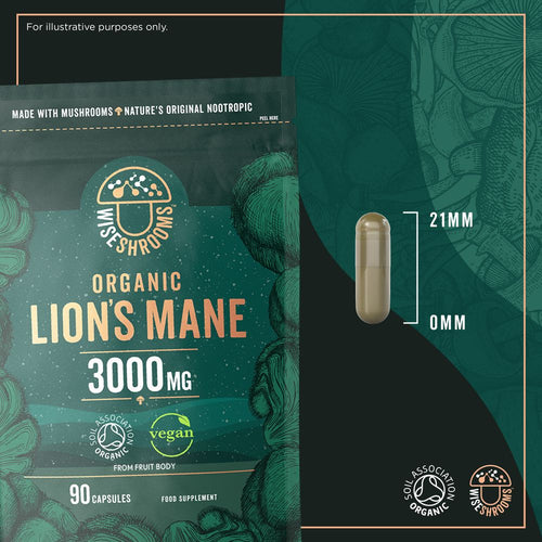 Wiseshrooms Lion's Mane Mushroom 3000mg