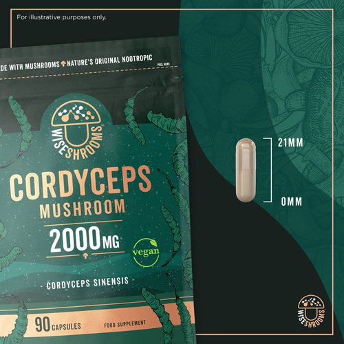 Wiseshrooms Cordyceps Mushroom 2000mg