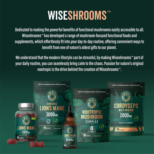 Wiseshrooms Lion's Mane Mushroom Gummies