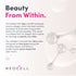 Neocell graphic: 'Beauty From Within.' features Type I & III hydrolysed bovine collagen for absorption, sourced from grass-fed dairy cows.