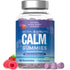 Natural Vitality Calm Magnesium gummies with 180mg per serving, in natural mixed berry flavor. Vegan and made with magnesium citrate.