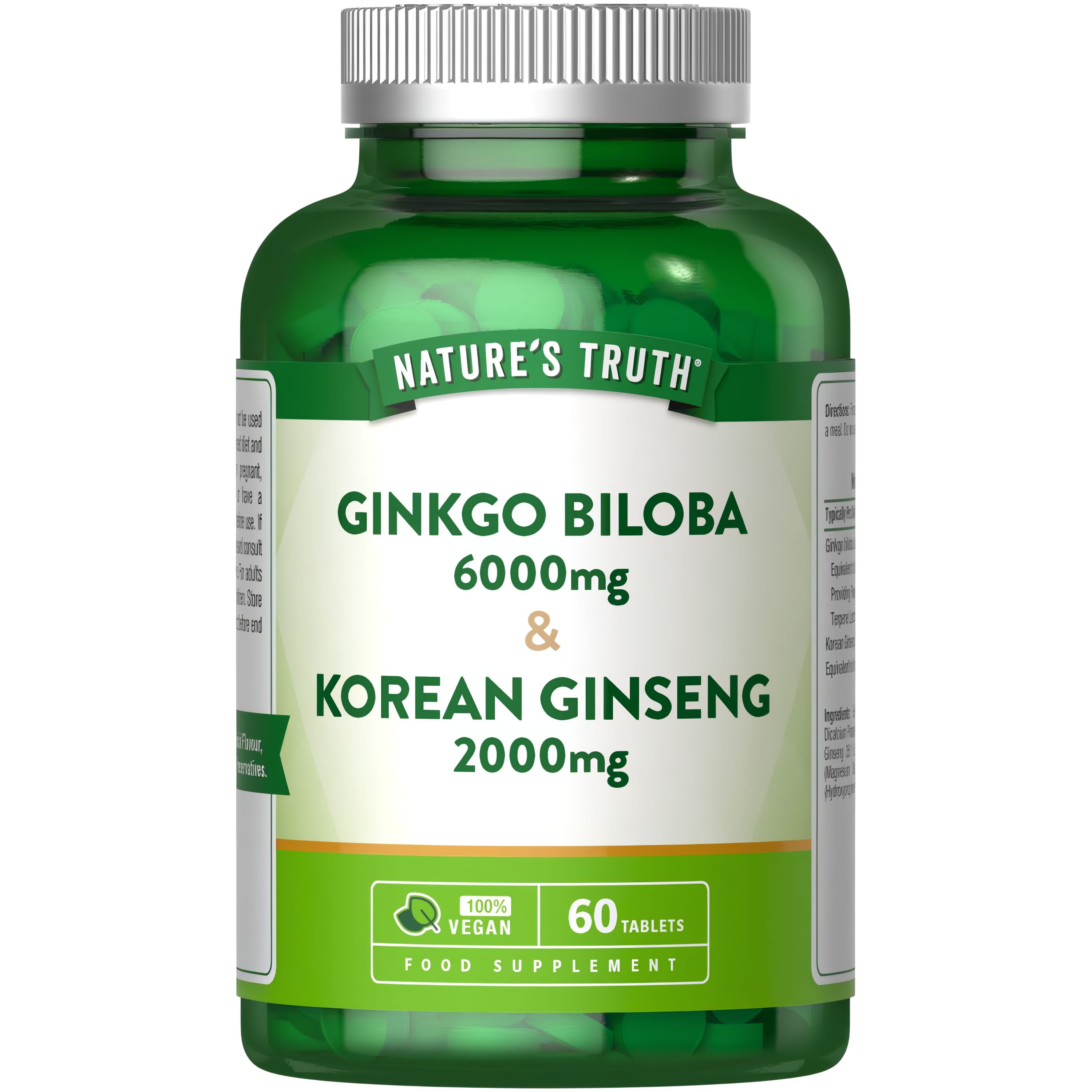 Ginkgo Biloba 6000mg and Ginseng 2000mg
