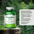 NU Prostate Plus bottle containing 60 vegan tablets is shown for size comparison in a hand.