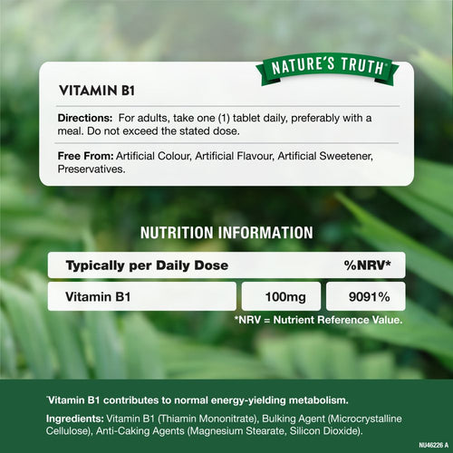 Vitamin B1 Thiamine 100mg