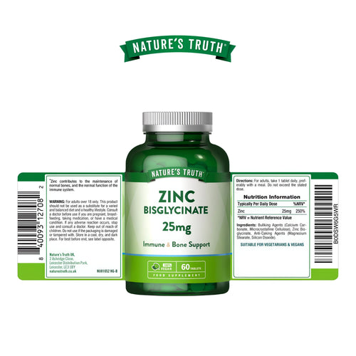 Zinc 25mg | 60 Tablets